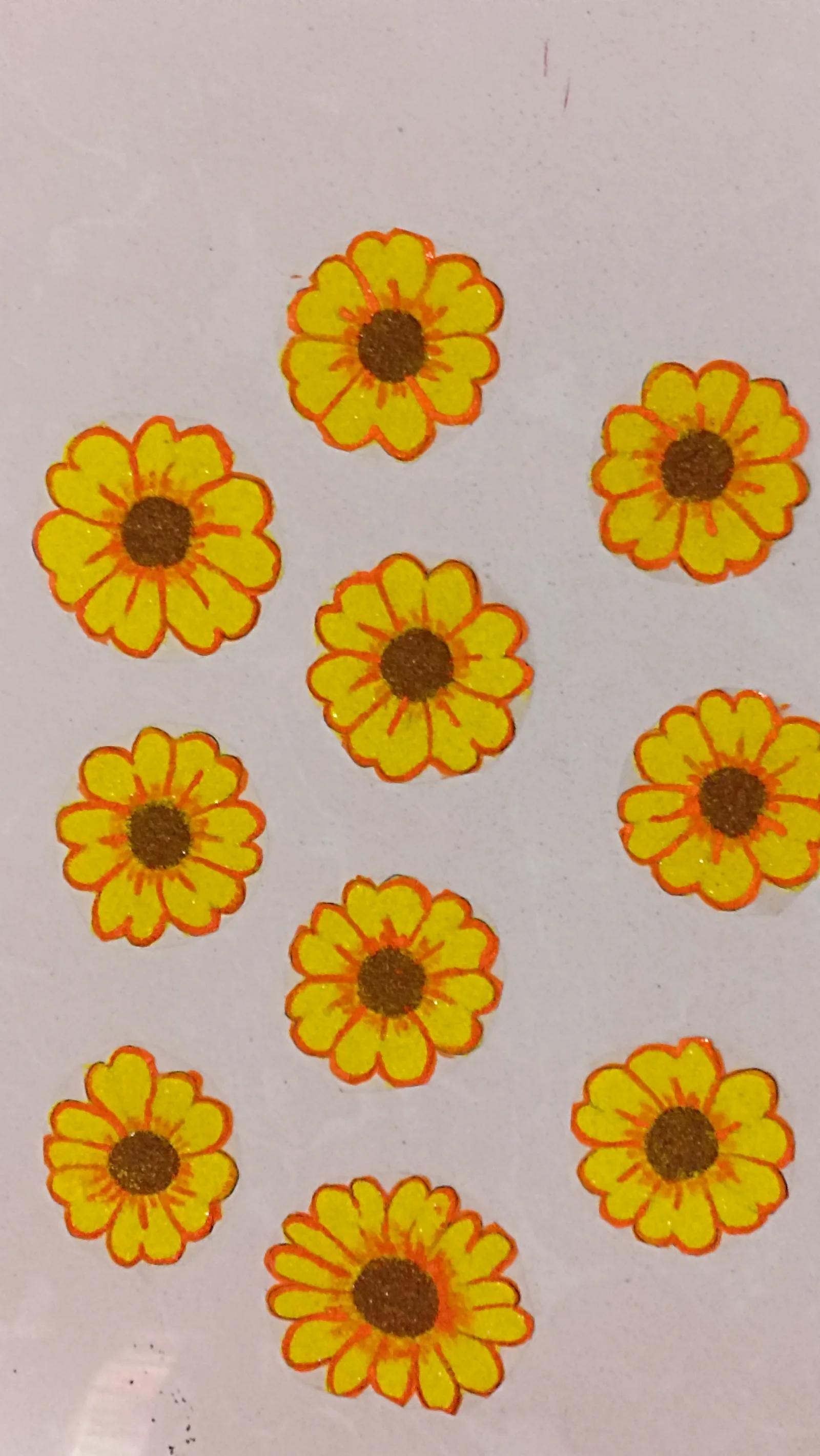 Sunflower Patch Rangoli Set – Set of 10
